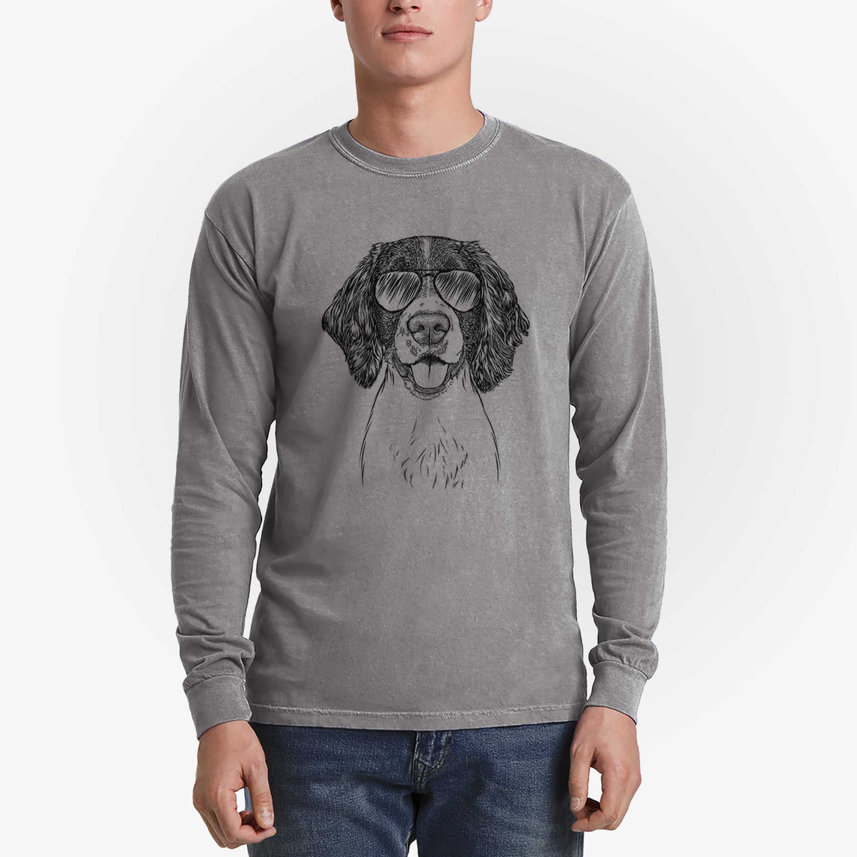 Aviator Ever the English Springer Spaniel - Men's Heavyweight 100% Cotton Long Sleeve
