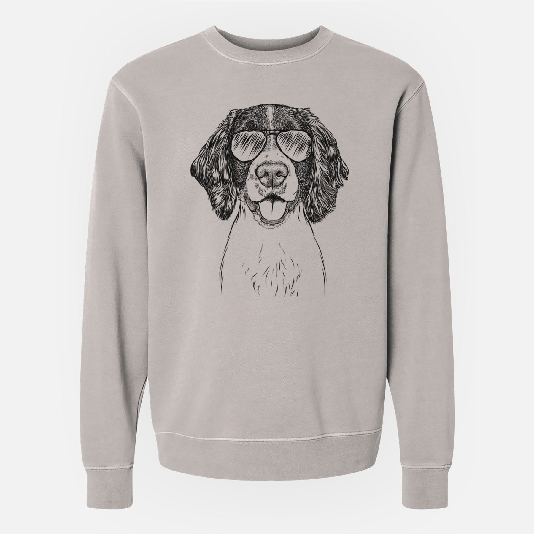 Aviator Ever the English Springer Spaniel - Unisex Pigment Dyed Crew Sweatshirt