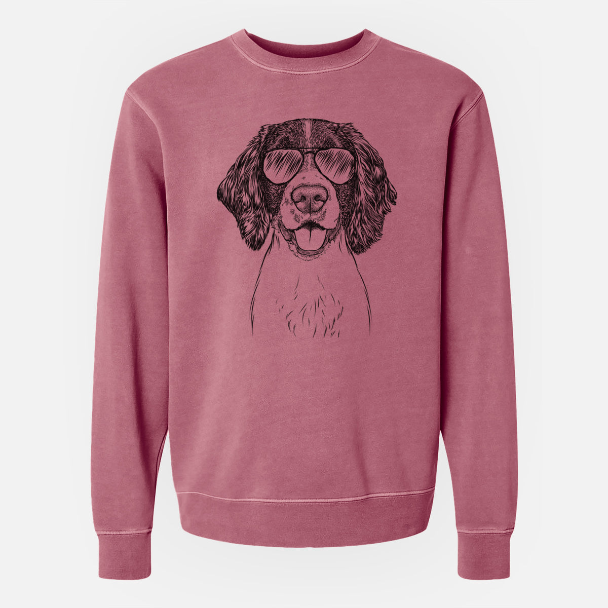 Aviator Ever the English Springer Spaniel - Unisex Pigment Dyed Crew Sweatshirt