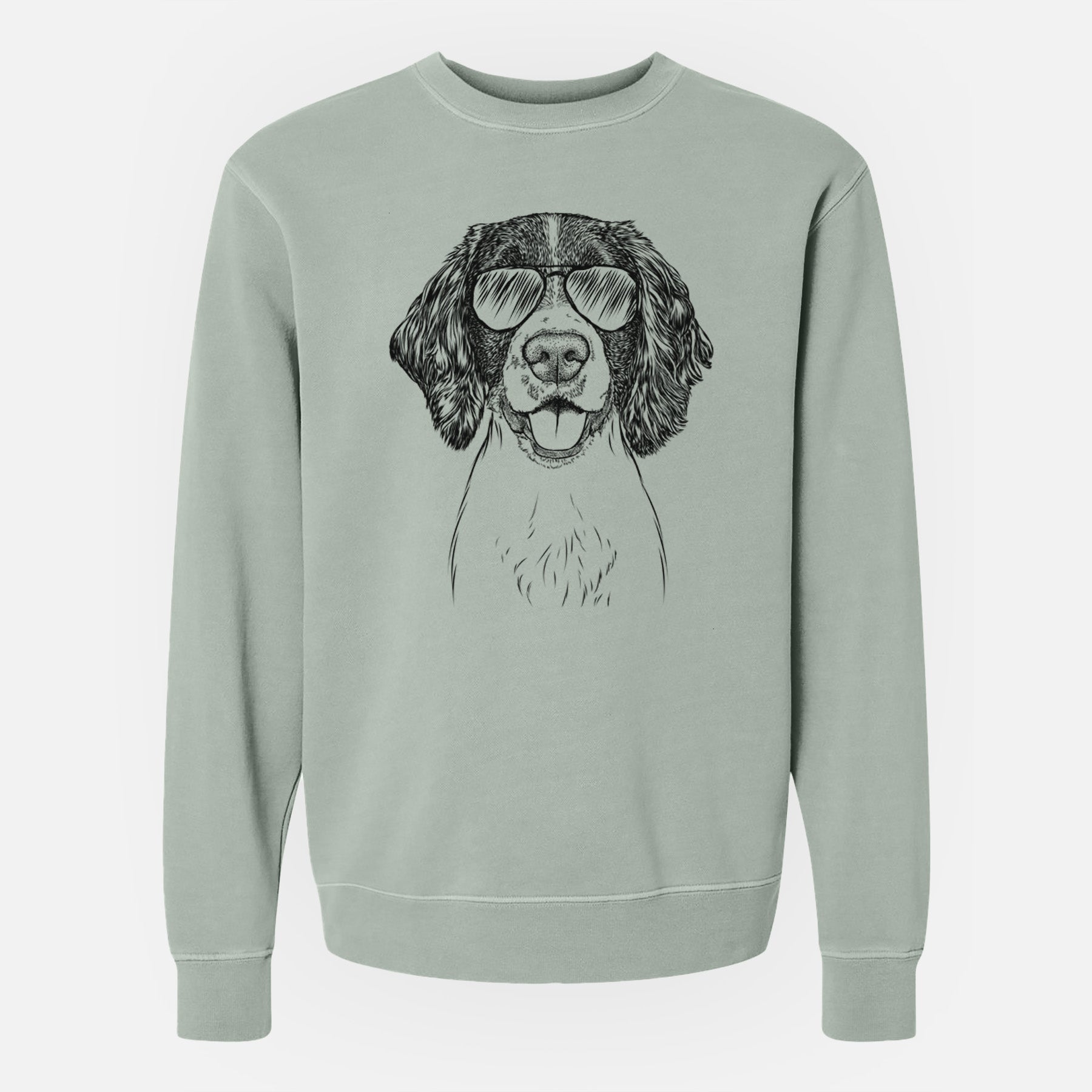 Aviator Ever the English Springer Spaniel - Unisex Pigment Dyed Crew Sweatshirt