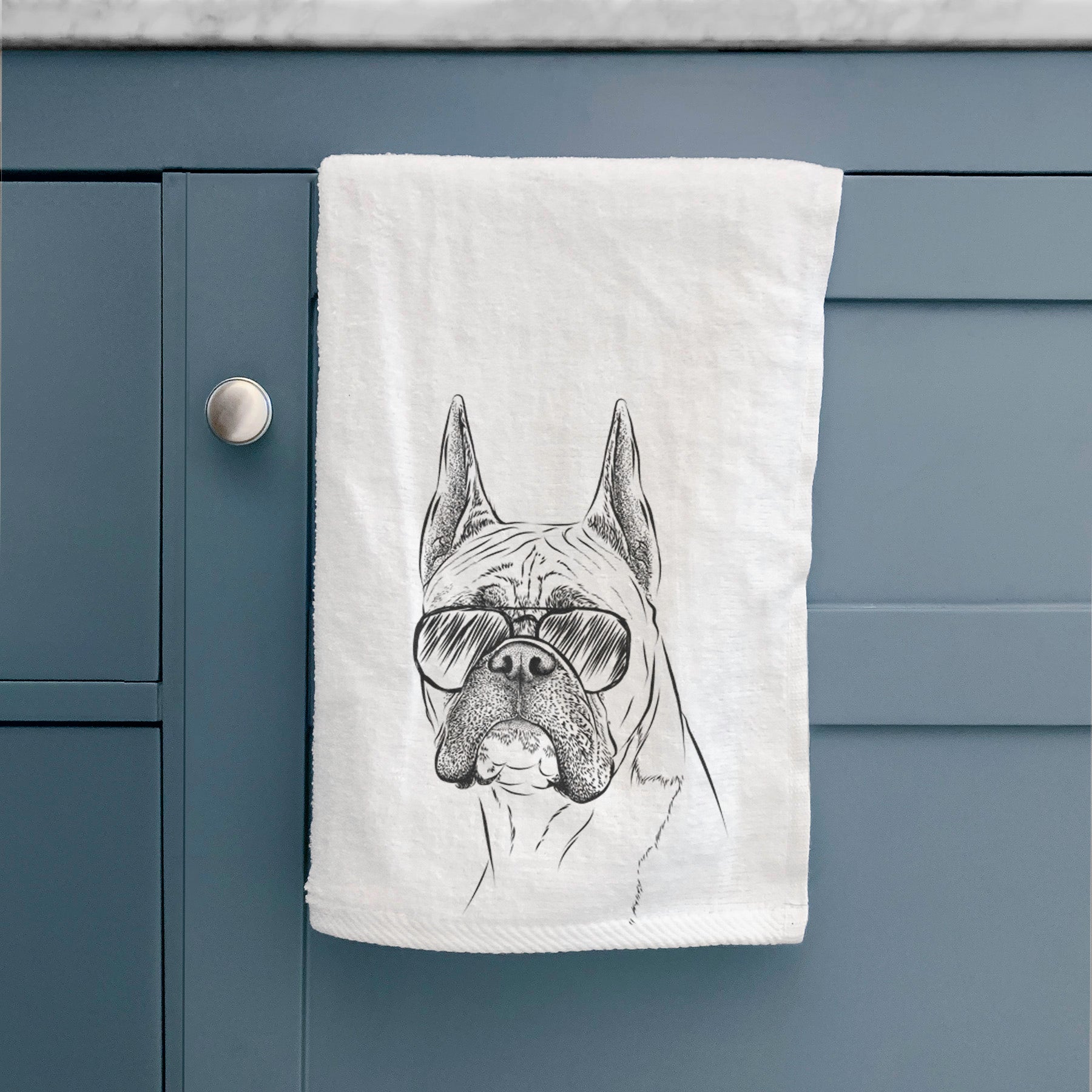 Ezra the Boxer Premium Hand Towel