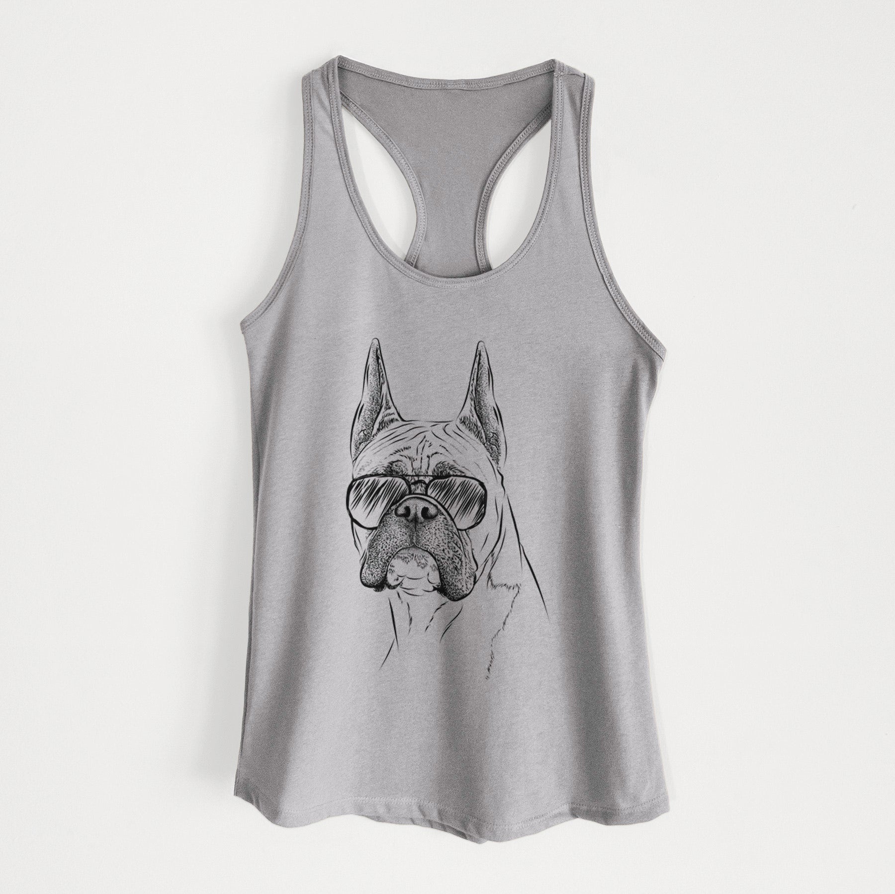 Ezra the Boxer - Women's Racerback Tanktop