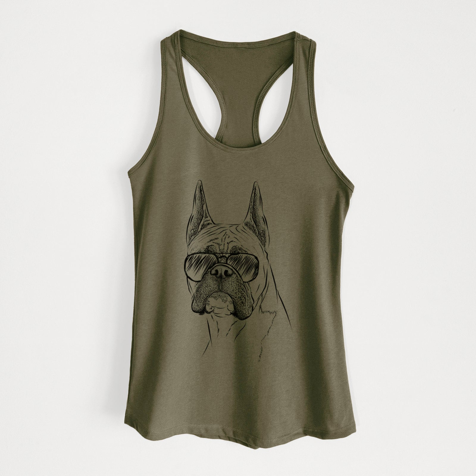 Ezra the Boxer - Women's Racerback Tanktop