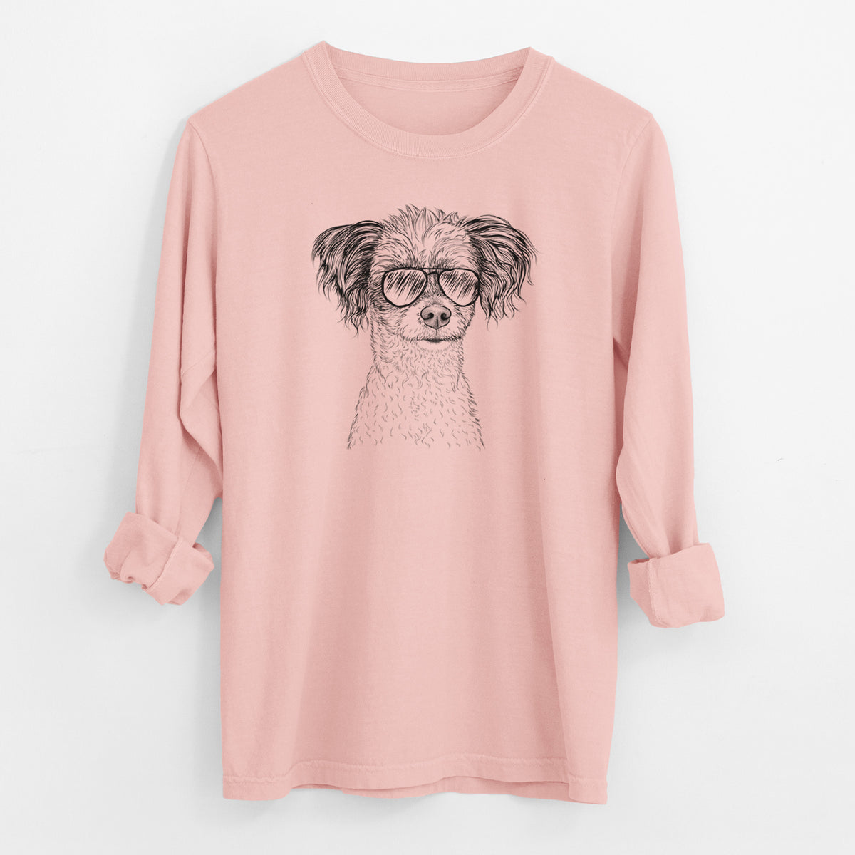 Aviator Finley the Papillon Mix - Men's Heavyweight 100% Cotton Long Sleeve