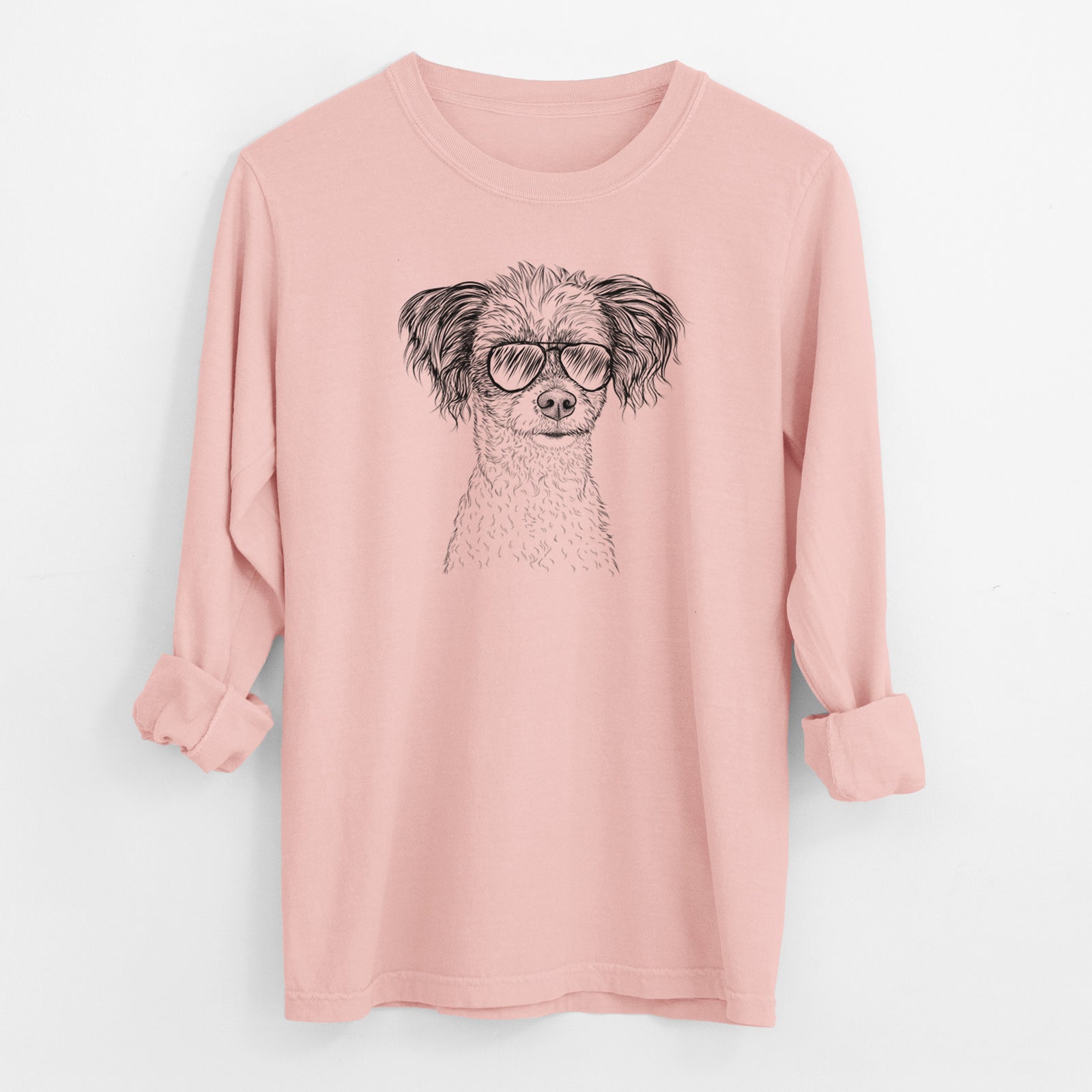 Aviator Finley the Papillon Mix - Men's Heavyweight 100% Cotton Long Sleeve