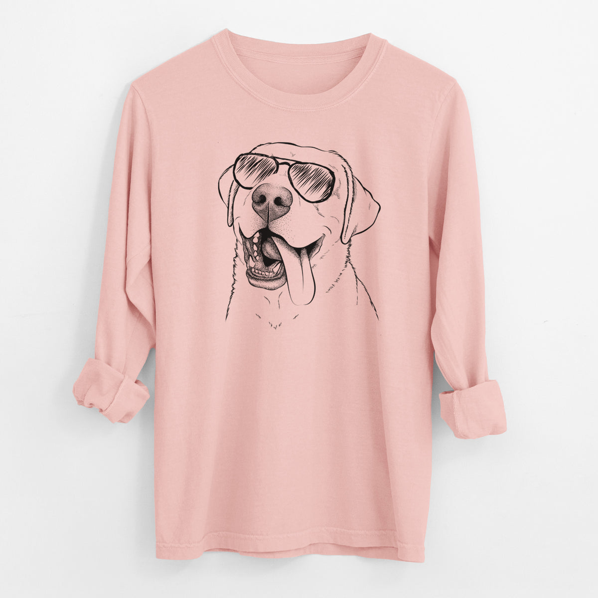 Aviator Finn the Labrador Retriever - Men's Heavyweight 100% Cotton Long Sleeve