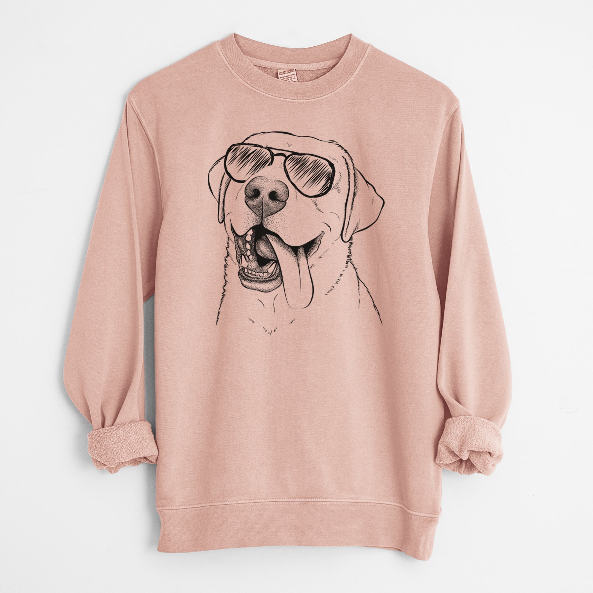 Aviator Finn the Labrador Retriever - Unisex Pigment Dyed Crew Sweatshirt