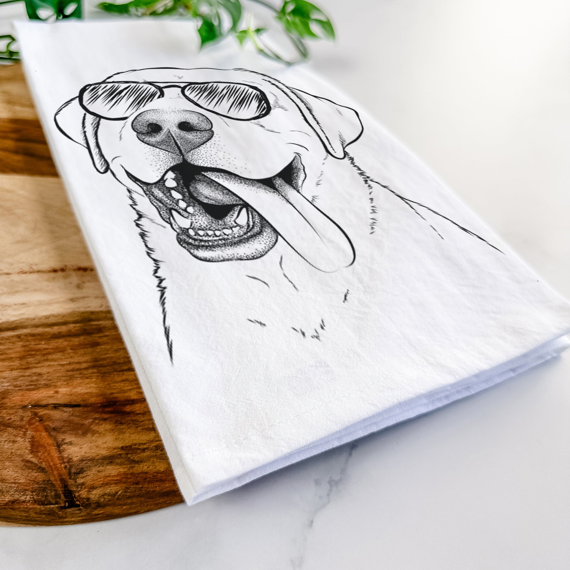 Finn the Labrador Retriever Tea Towel