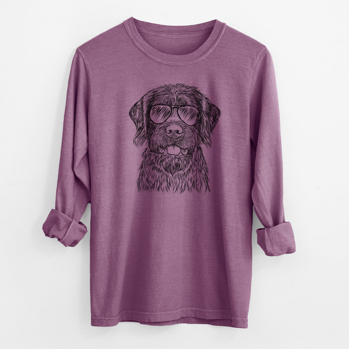 Aviator Fletcher the Wirehaired Pointing Griffon - Men's Heavyweight 100% Cotton Long Sleeve