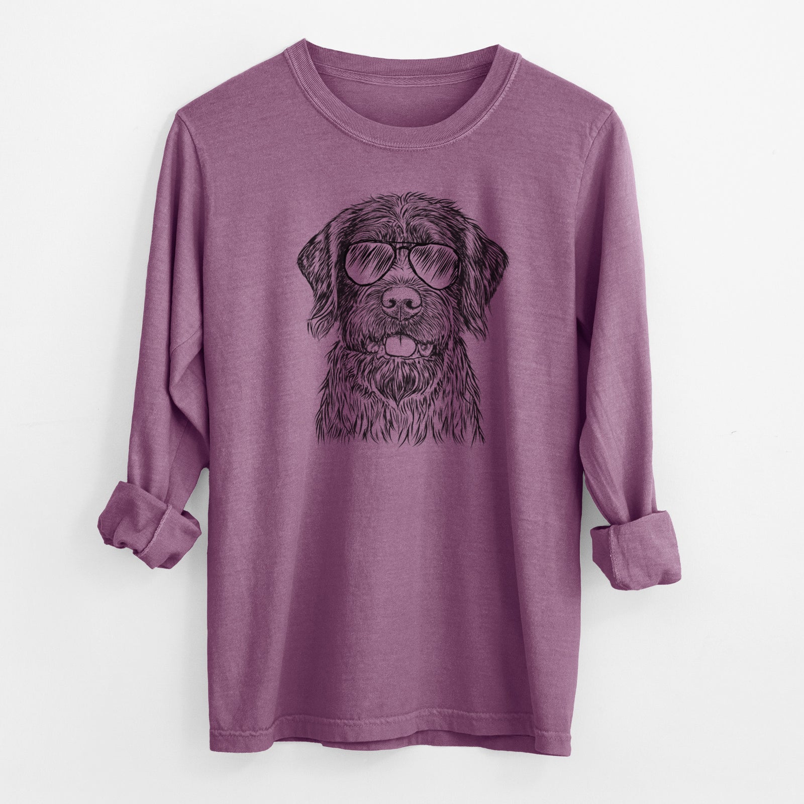 Aviator Fletcher the Wirehaired Pointing Griffon - Men's Heavyweight 100% Cotton Long Sleeve