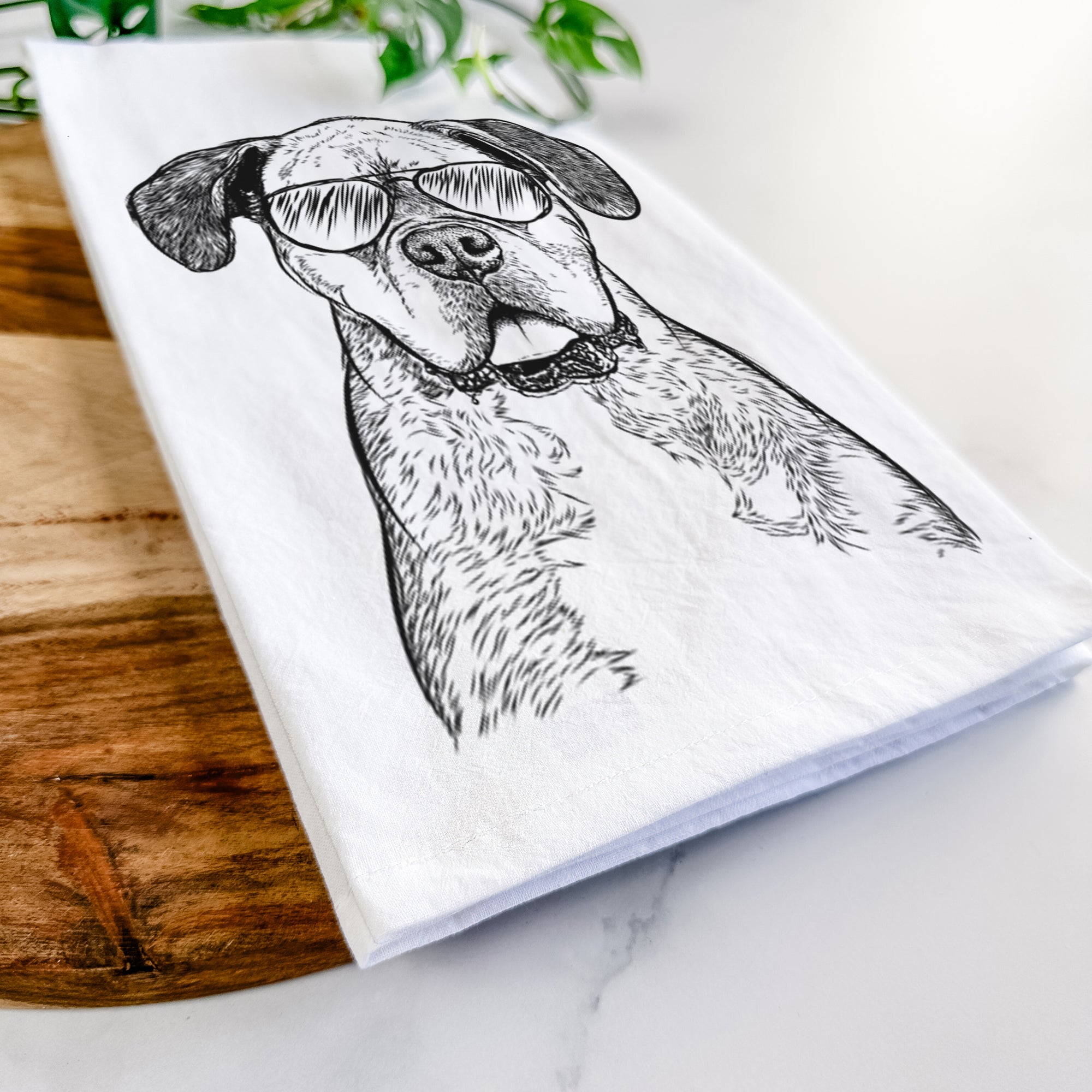 Floydie Bear the Boxer Tea Towel