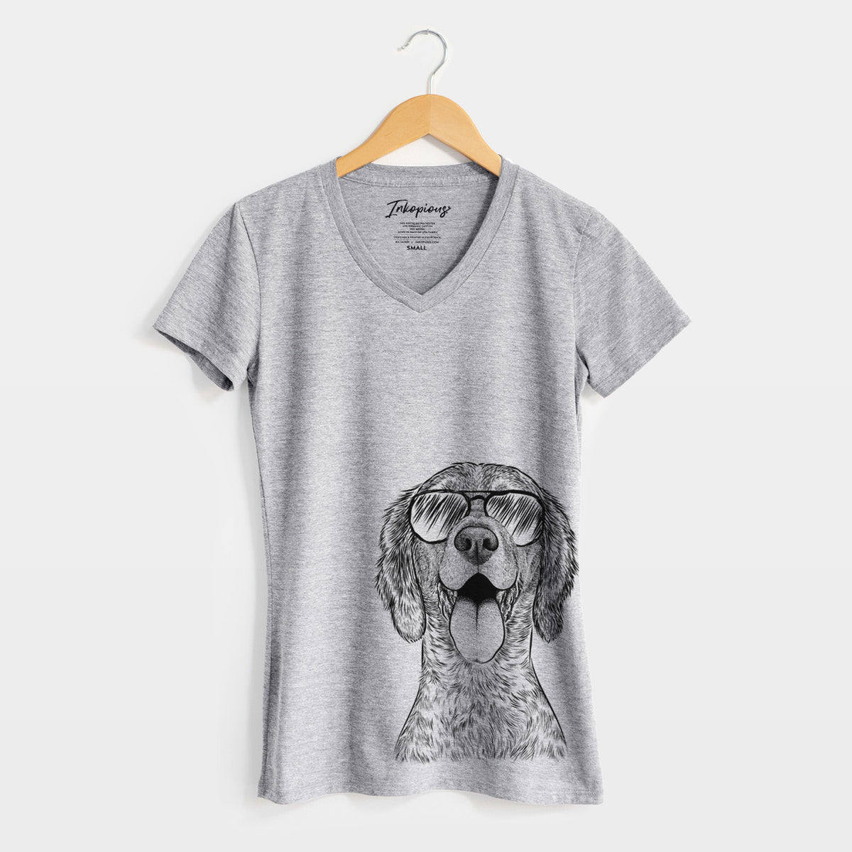 Aviator Freddy the English Setter - Women's V-neck Shirt