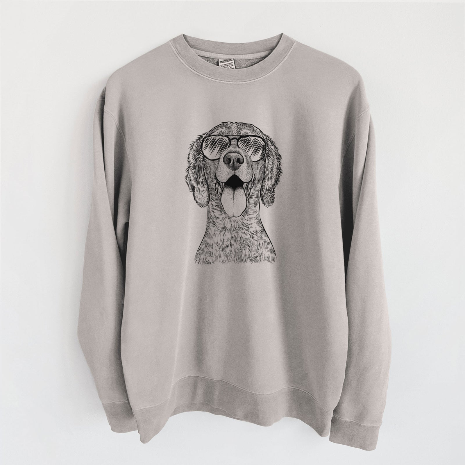 Aviator Freddy the English Setter - Unisex Pigment Dyed Crew Sweatshirt