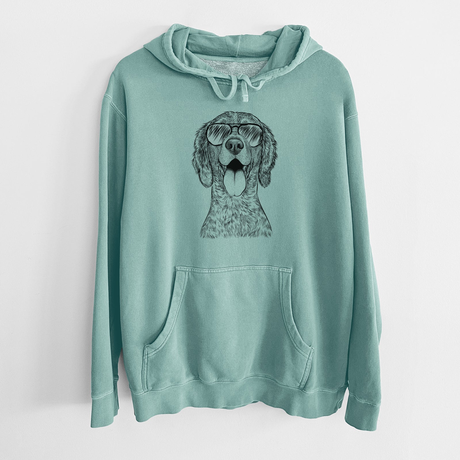 Aviator Freddy the English Setter - Unisex Pigment Dyed Hoodie