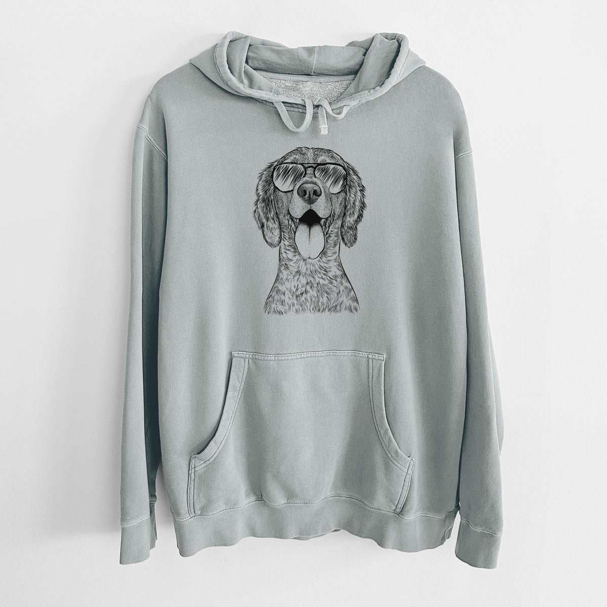 Aviator Freddy the English Setter - Unisex Pigment Dyed Hoodie