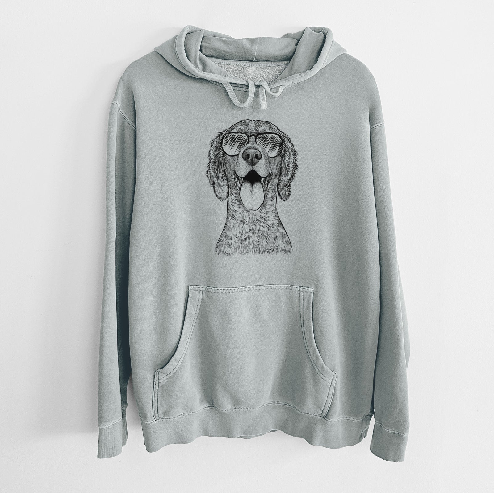 Aviator Freddy the English Setter - Unisex Pigment Dyed Hoodie