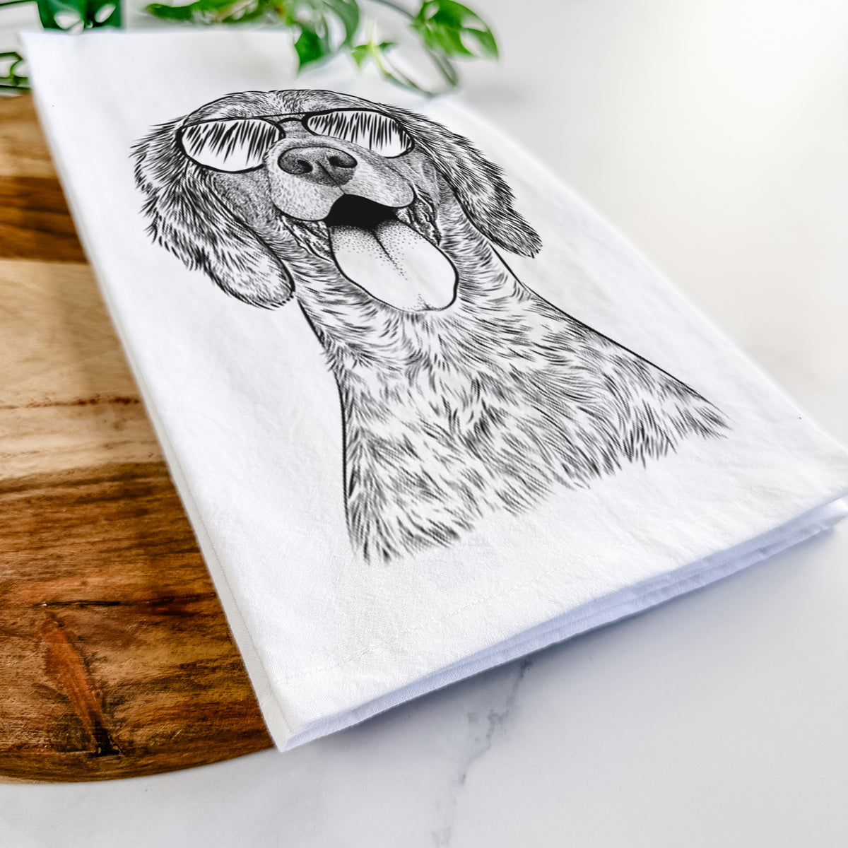 Freddy the English Setter Tea Towel