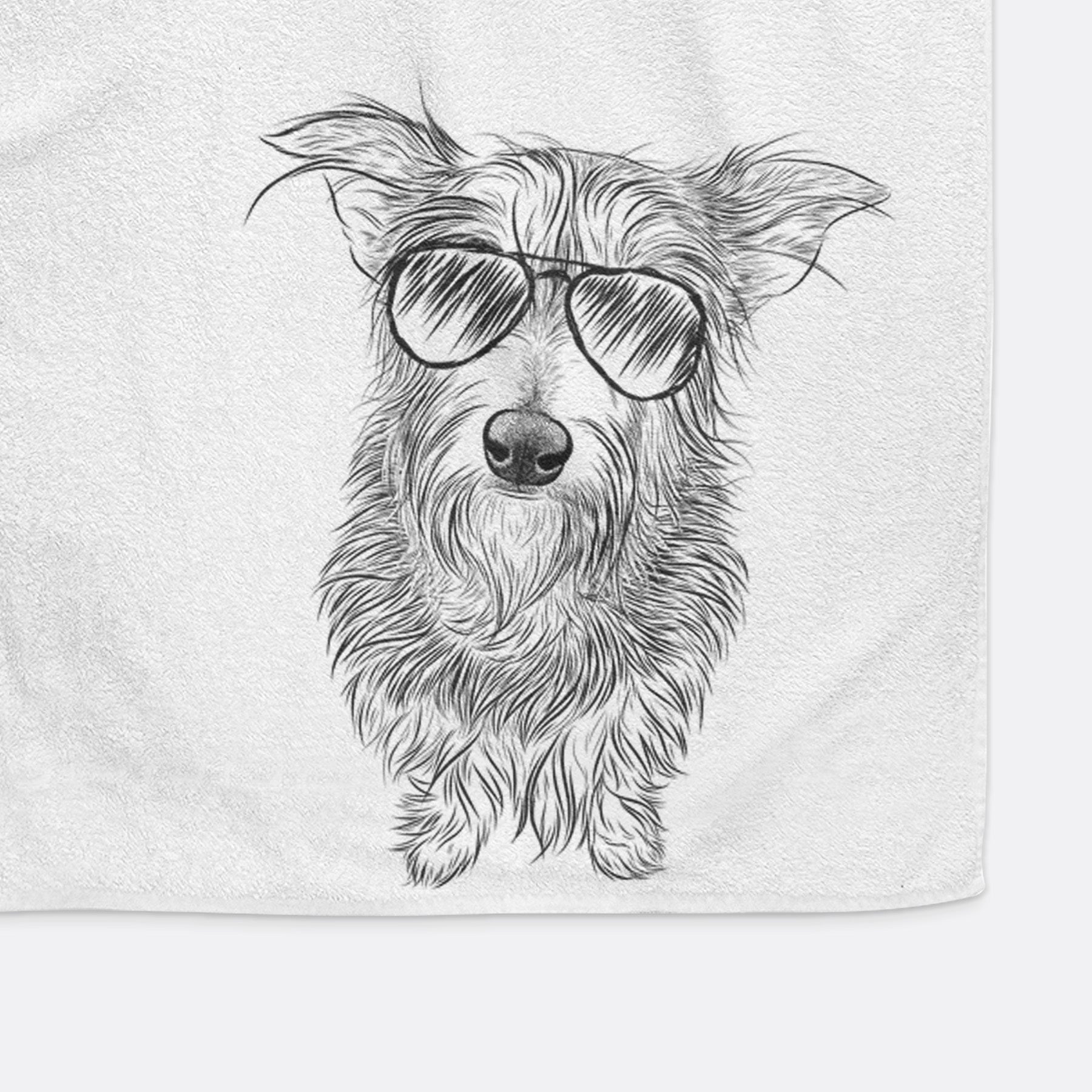 Frida Doggo the Rescue Terrier Mix Premium Hand Towel