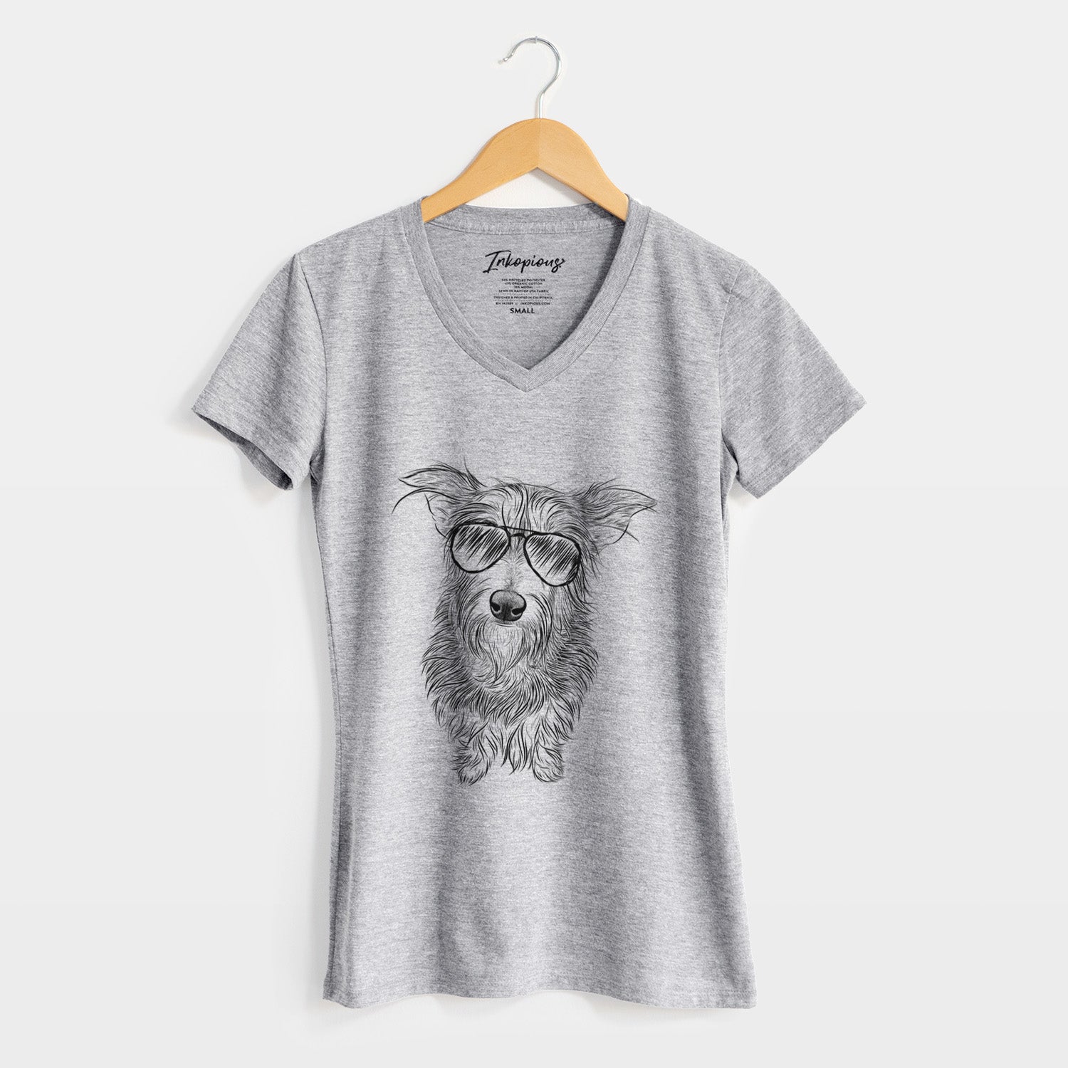 Aviator Frida Doggo the Rescue Terrier Mix - Women's V-neck Shirt