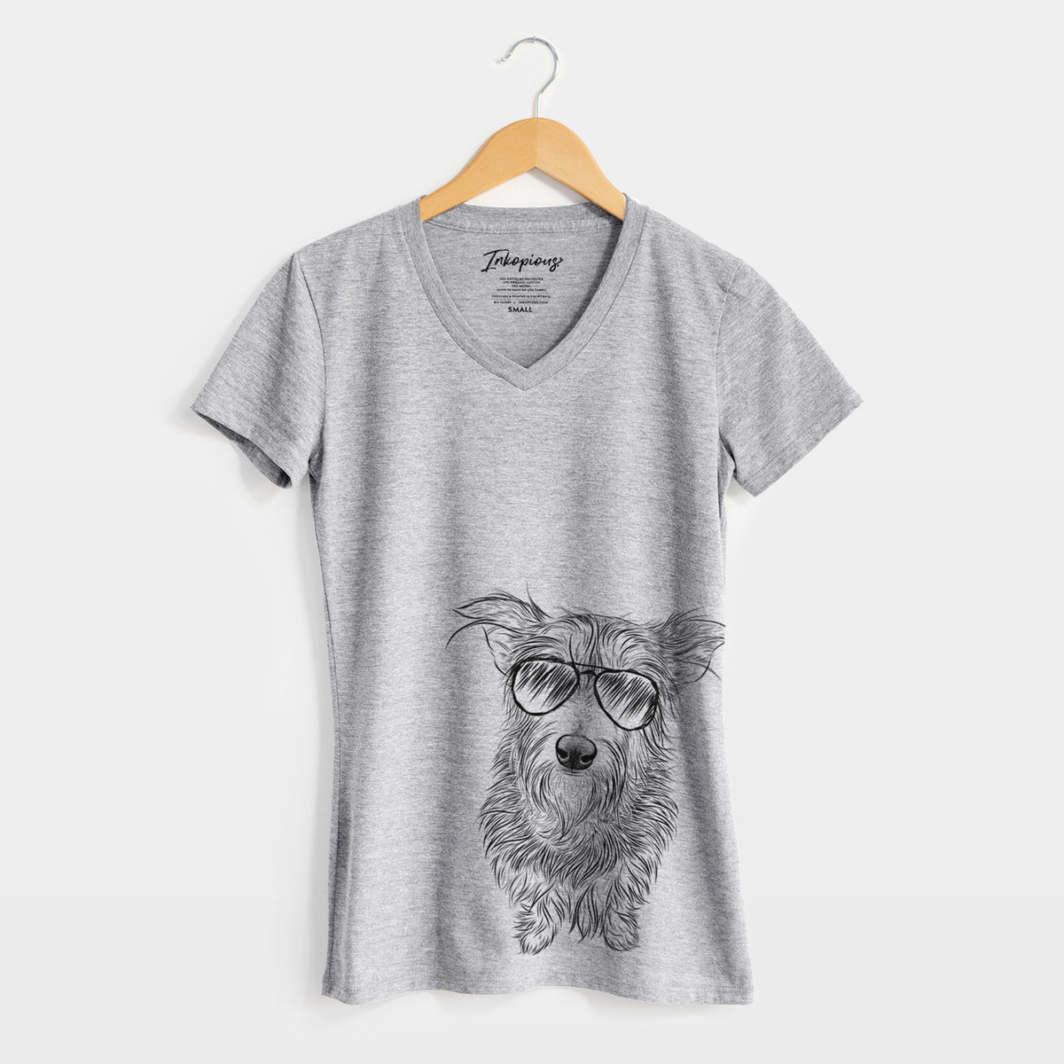 Aviator Frida Doggo the Rescue Terrier Mix - Women&#39;s V-neck Shirt