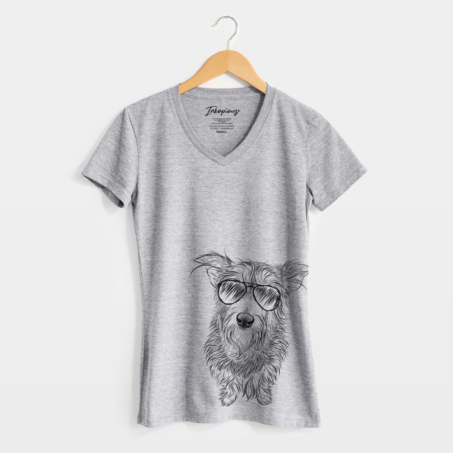 Aviator Frida Doggo the Rescue Terrier Mix - Women's V-neck Shirt