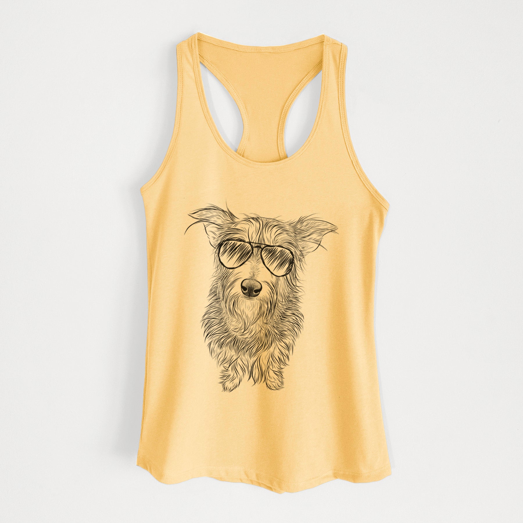 Frida Doggo the Rescue Terrier Mix - Women's Racerback Tanktop