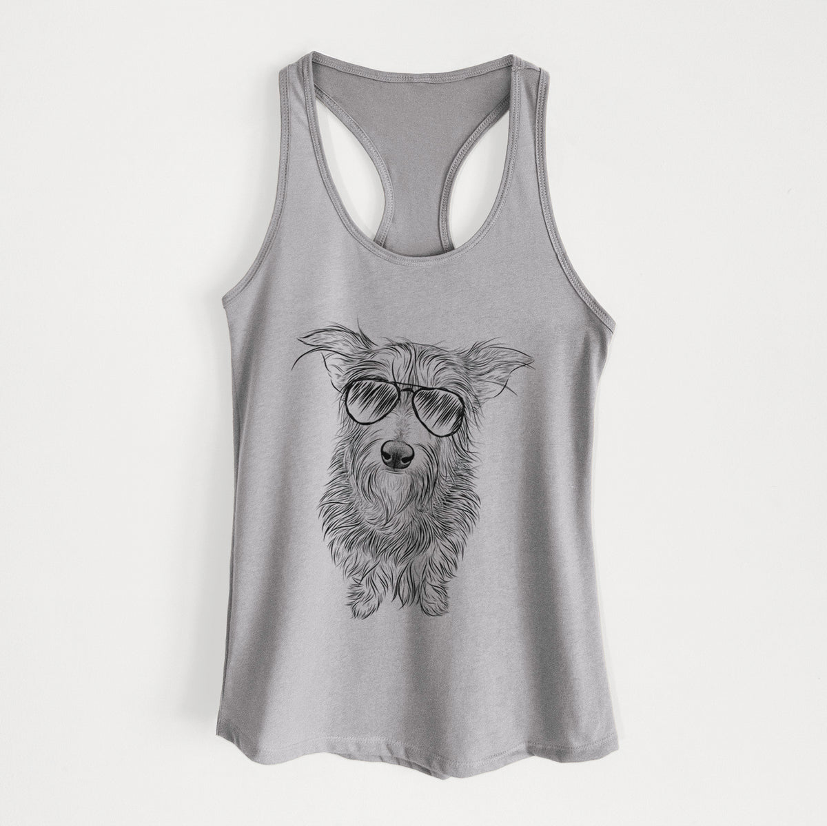 Frida Doggo the Rescue Terrier Mix - Women&#39;s Racerback Tanktop