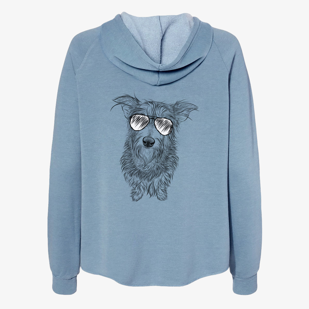 Frida Doggo the Rescue Terrier Mix - Women's Cali Wave Zip-Up Sweatshirt