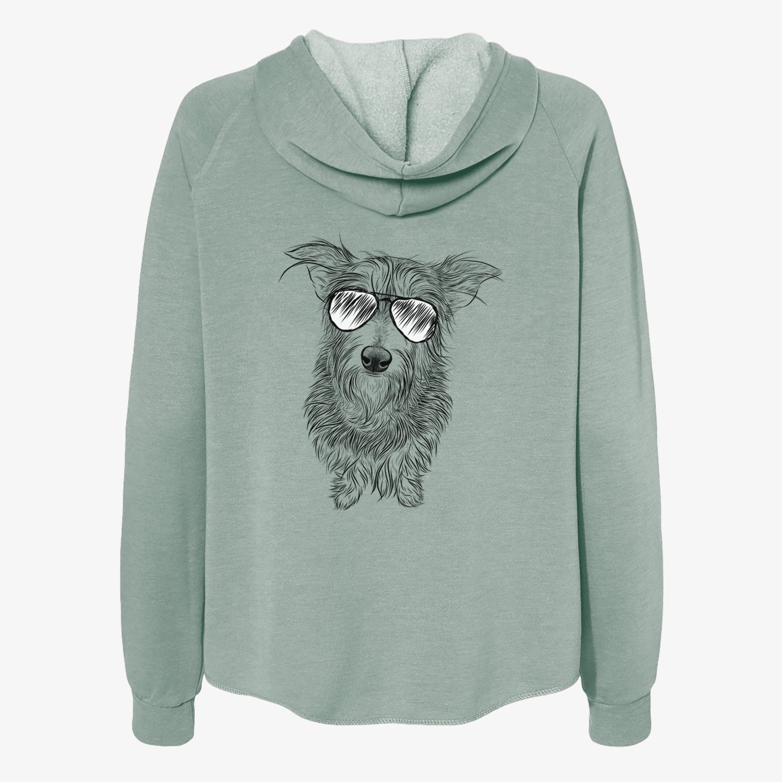 Frida Doggo the Rescue Terrier Mix - Women's Cali Wave Zip-Up Sweatshirt