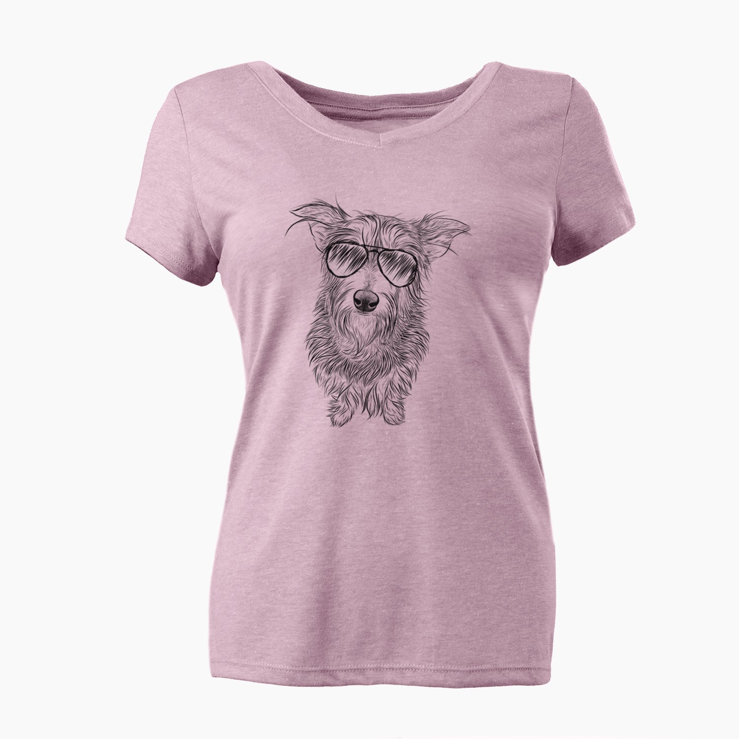 Aviator Frida Doggo the Rescue Terrier Mix - Women's V-neck Shirt