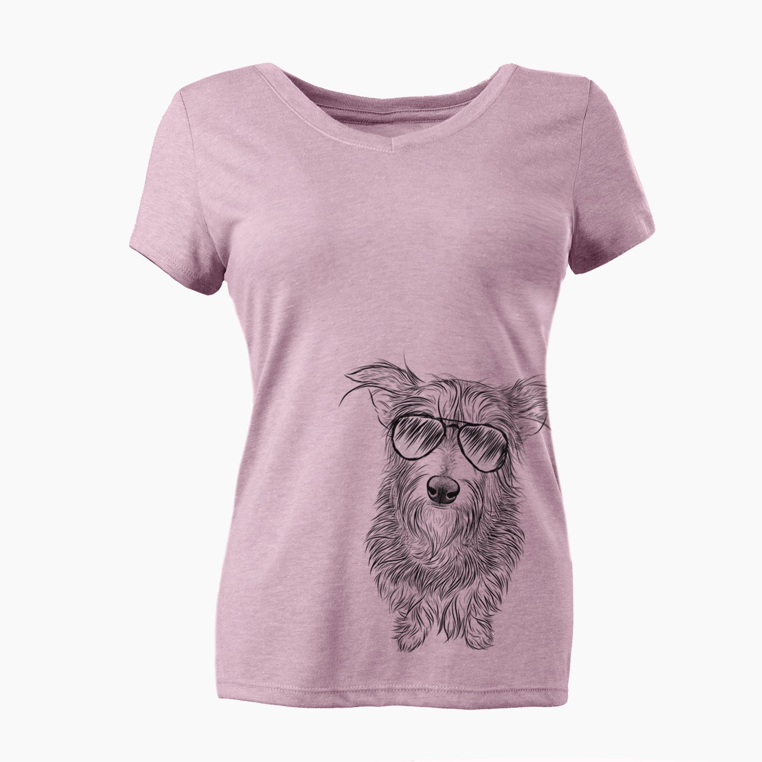 Aviator Frida Doggo the Rescue Terrier Mix - Women's V-neck Shirt