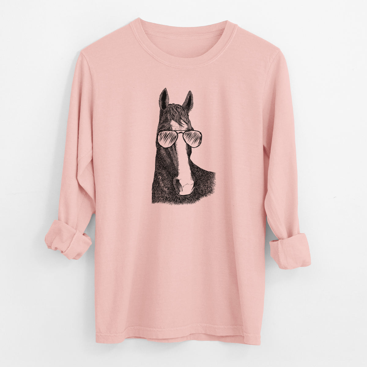 Aviator Gibson the Tennessee Walking Horse - Men's Heavyweight 100% Cotton Long Sleeve