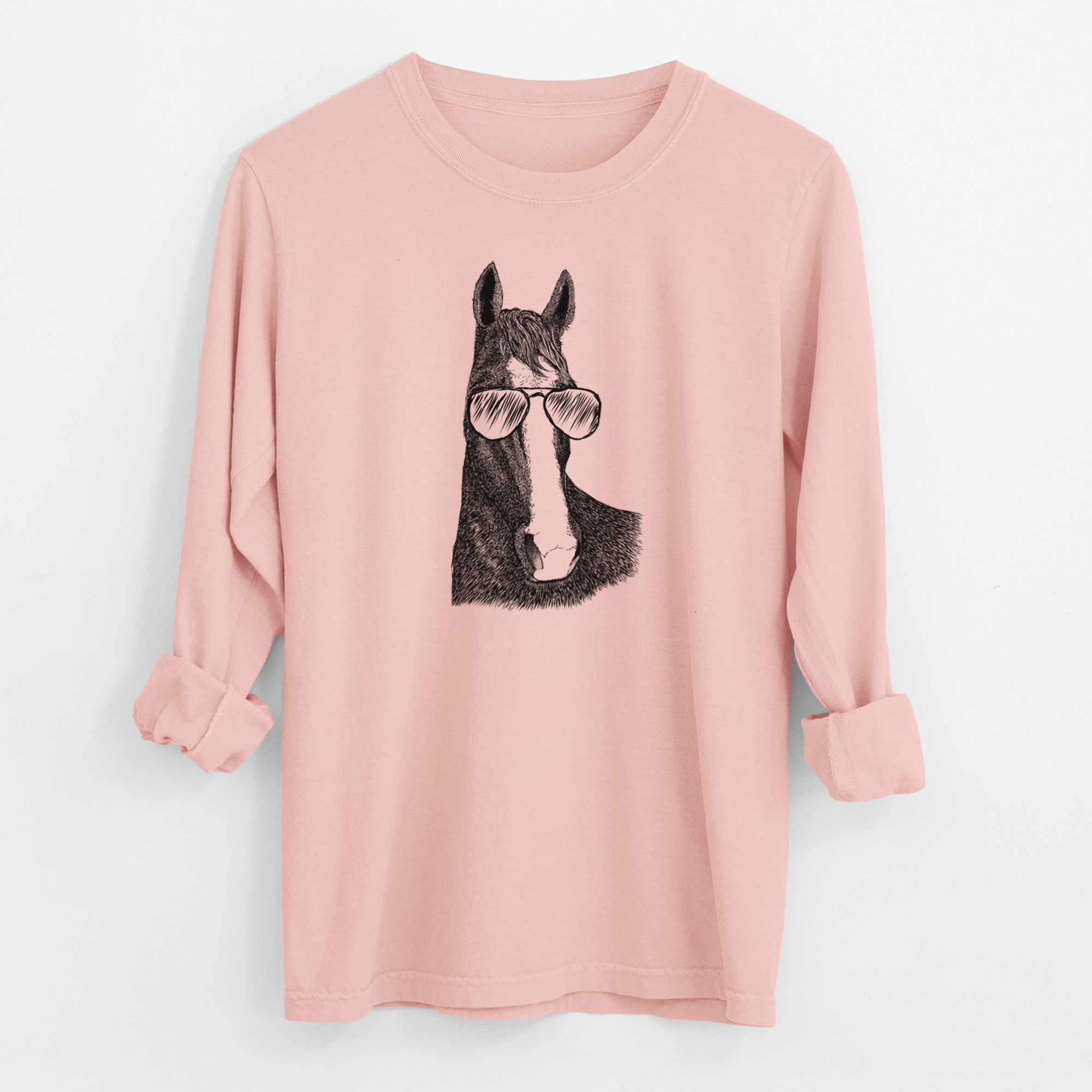 Aviator Gibson the Tennessee Walking Horse - Men's Heavyweight 100% Cotton Long Sleeve