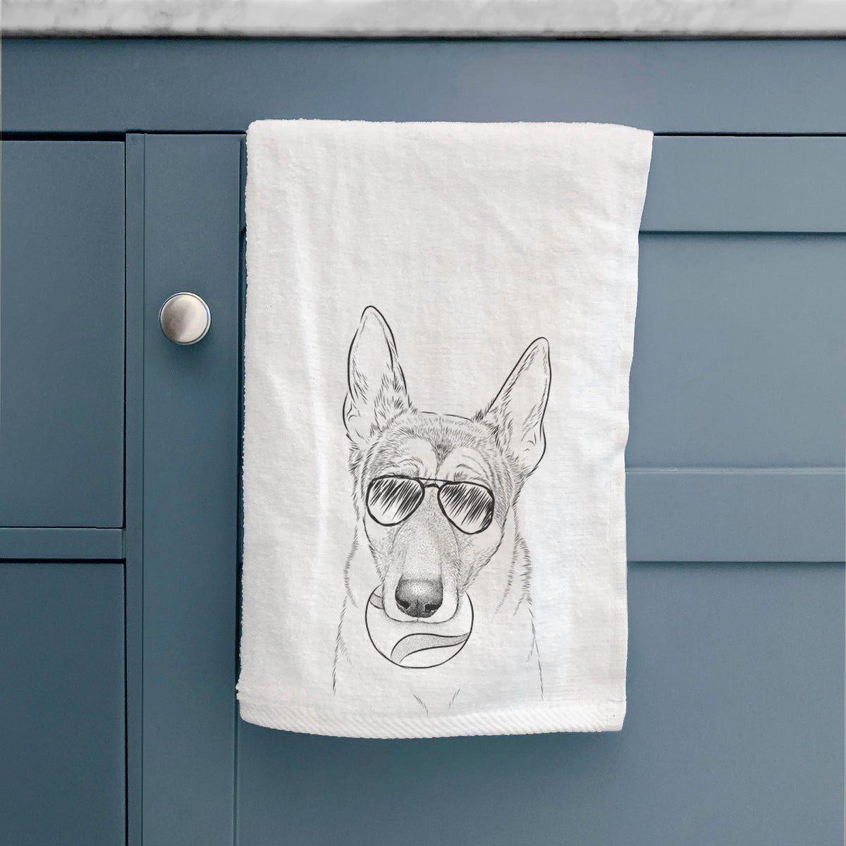 Greta the German Shepherd Premium Hand Towel