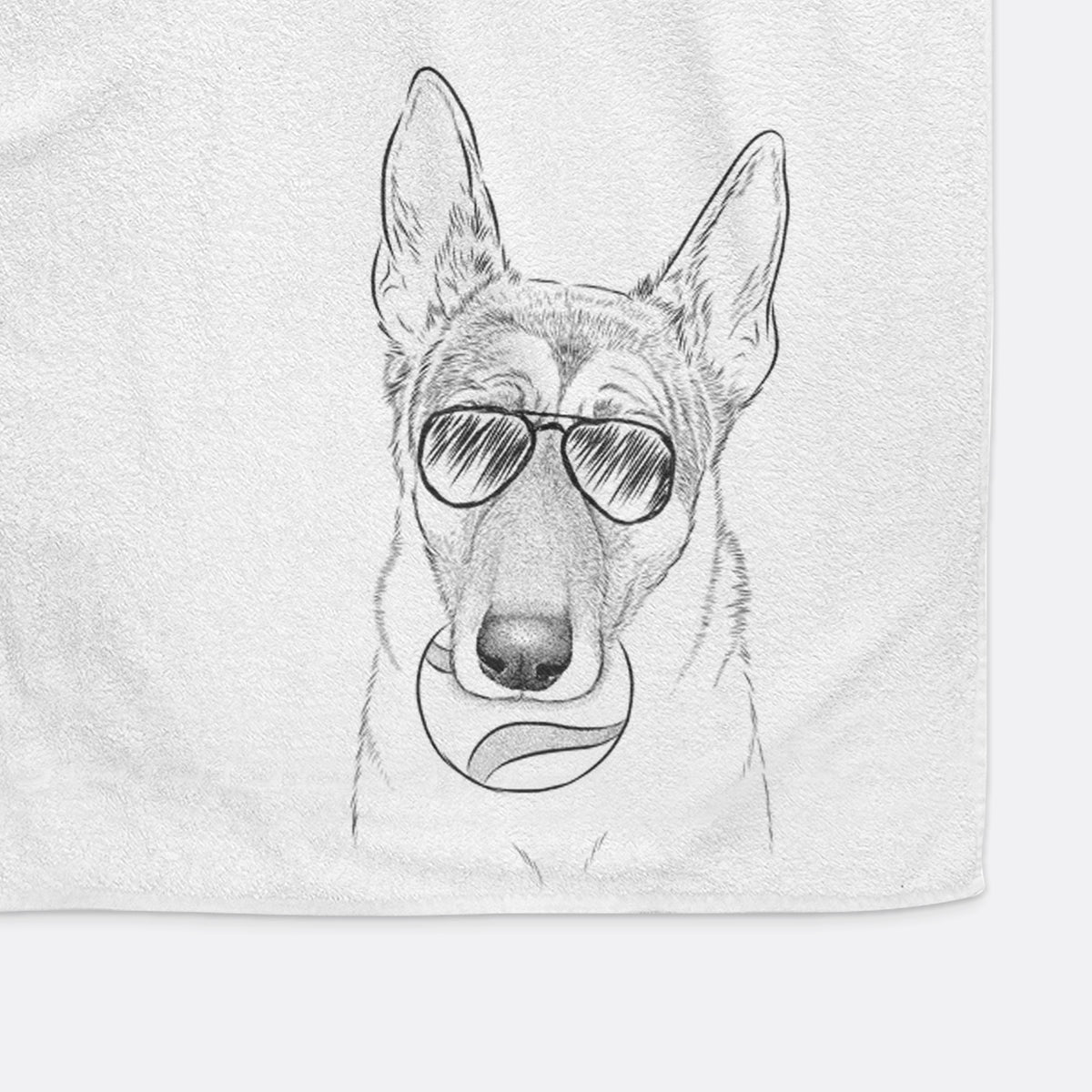 Greta the German Shepherd Premium Hand Towel