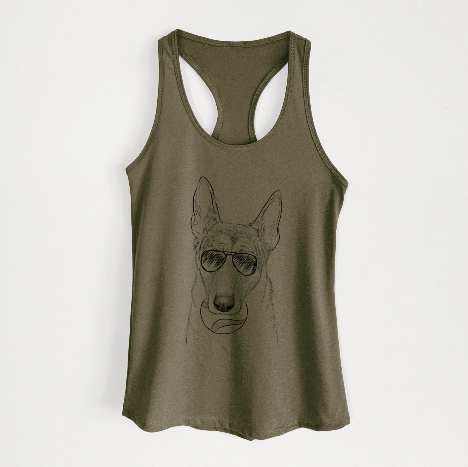 Greta the German Shepherd - Women's Racerback Tanktop