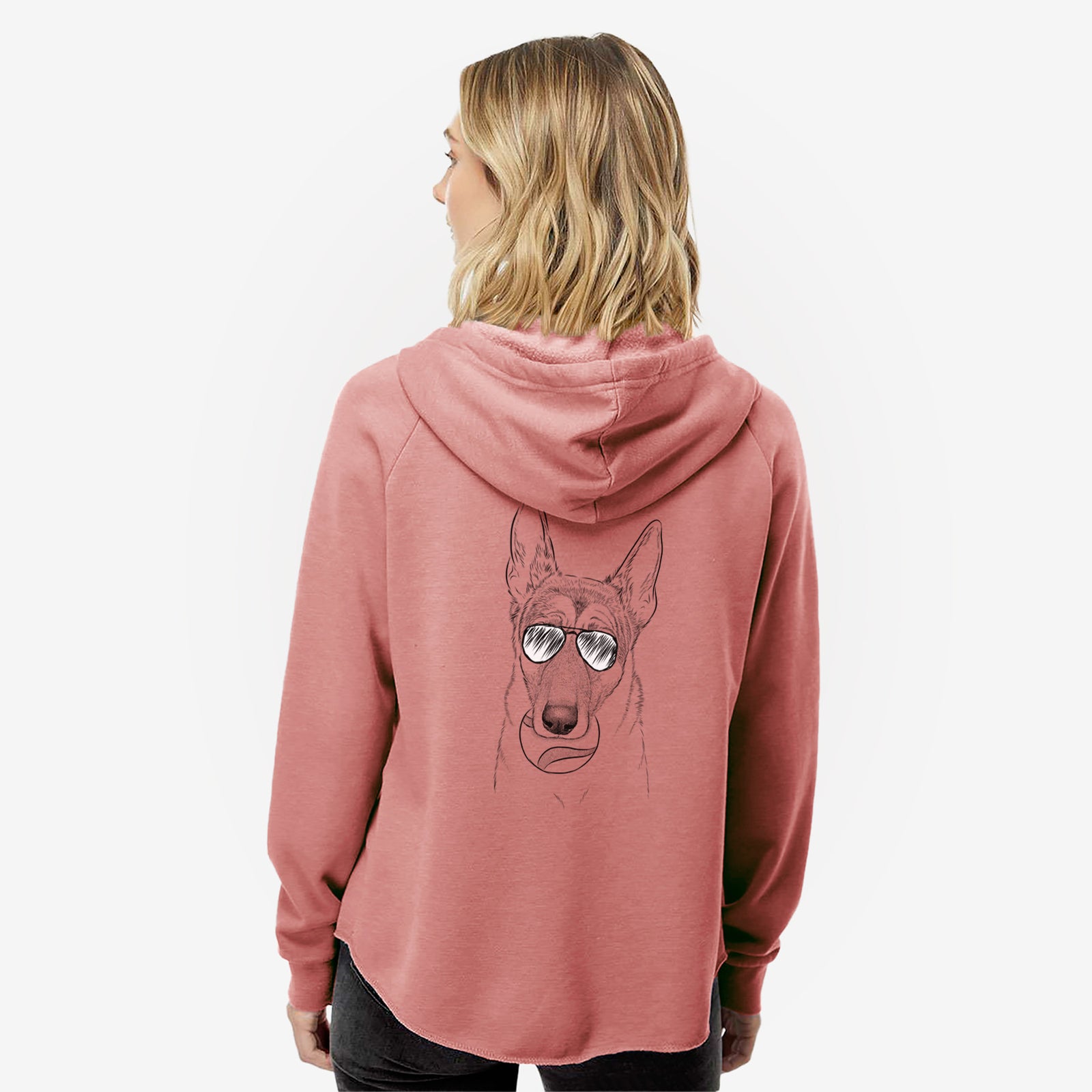 Greta the German Shepherd - Women's Cali Wave Zip-Up Sweatshirt