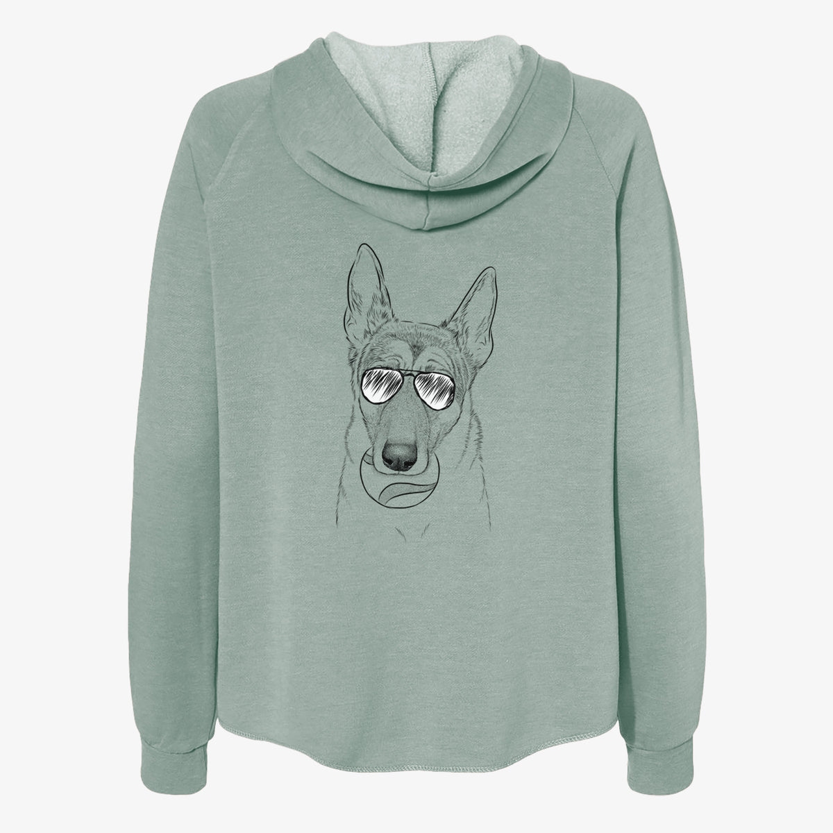 Greta the German Shepherd - Women's Cali Wave Zip-Up Sweatshirt