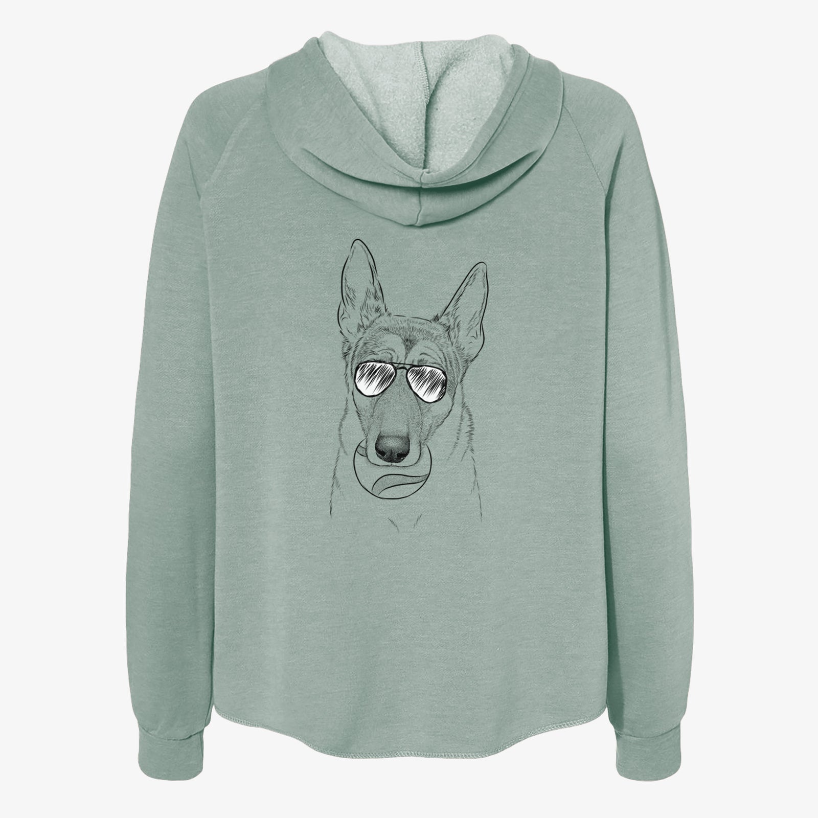 Greta the German Shepherd - Women's Cali Wave Zip-Up Sweatshirt