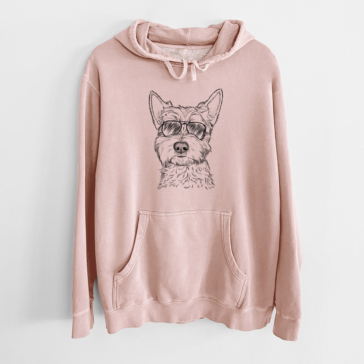 Aviator Grizel the West Highland Terrier - Unisex Pigment Dyed Hoodie