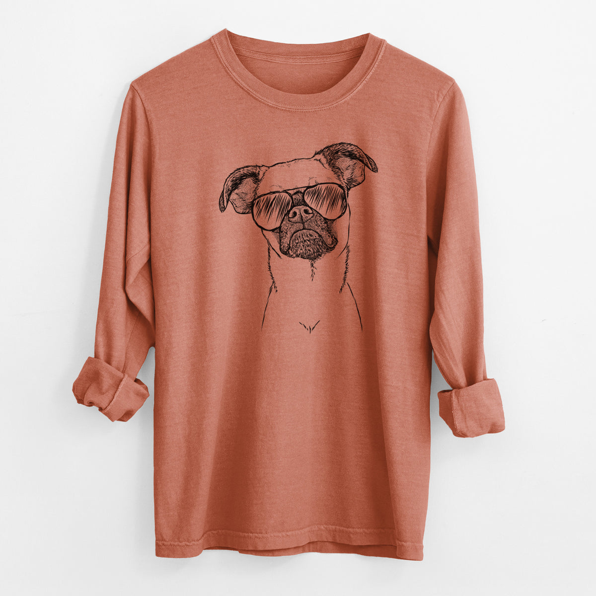 Aviator Groot the Brussels Griffon - Men's Heavyweight 100% Cotton Long Sleeve