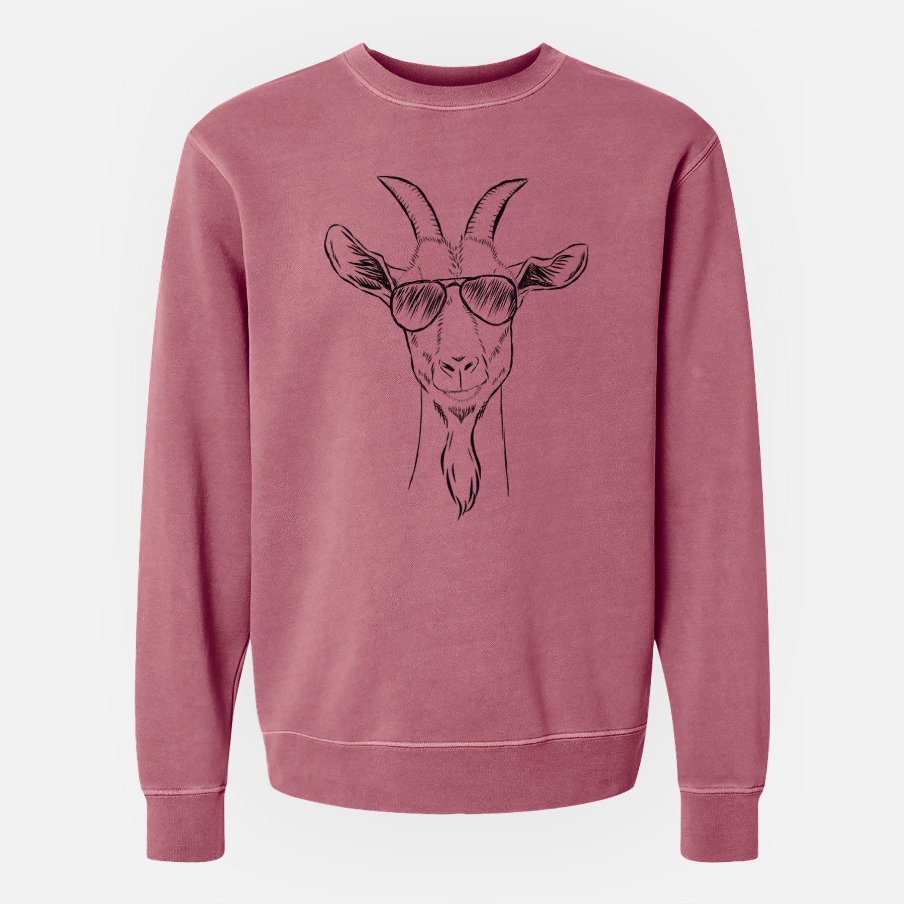 Aviator Gunnar the Goat - Unisex Pigment Dyed Crew Sweatshirt