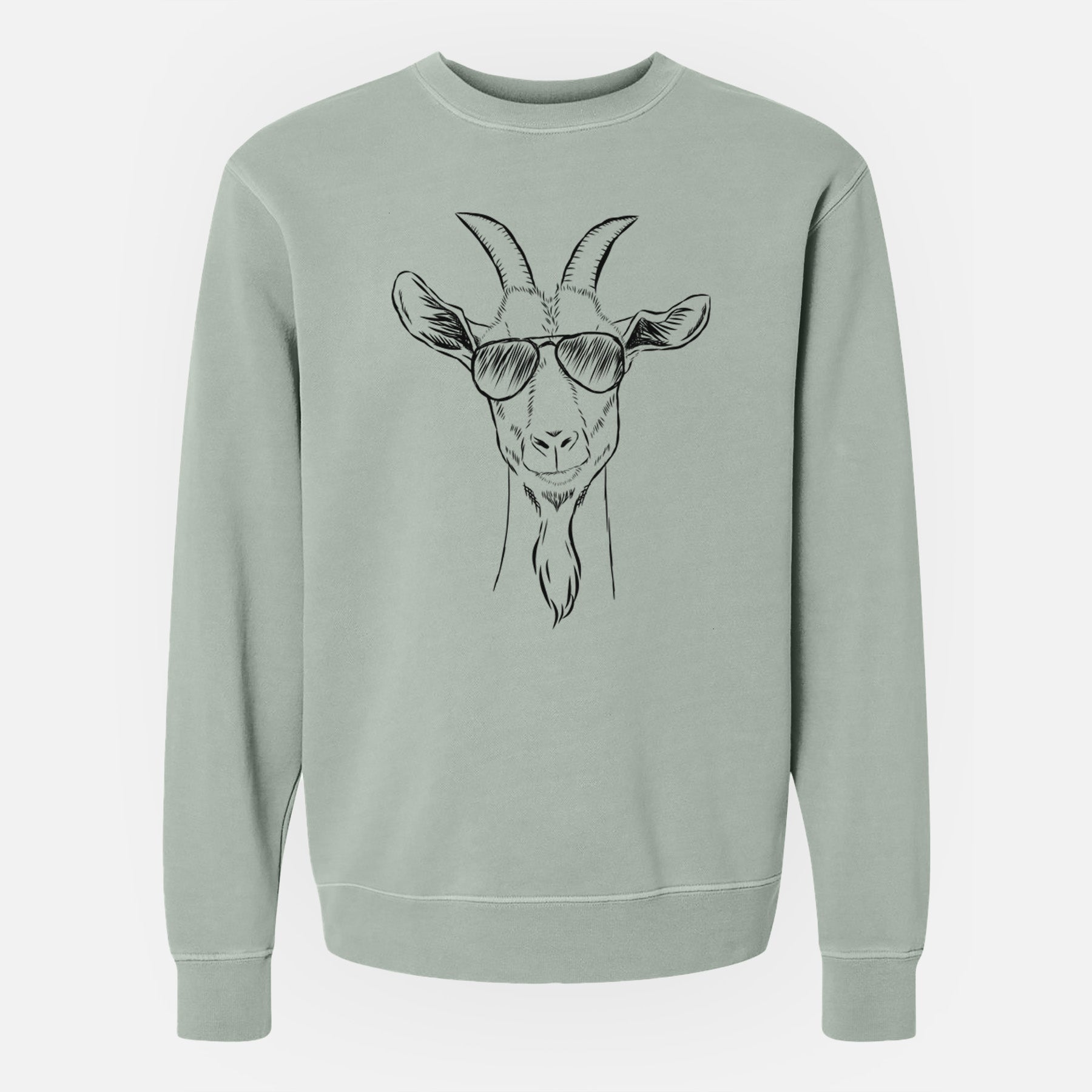 Aviator Gunnar the Goat - Unisex Pigment Dyed Crew Sweatshirt