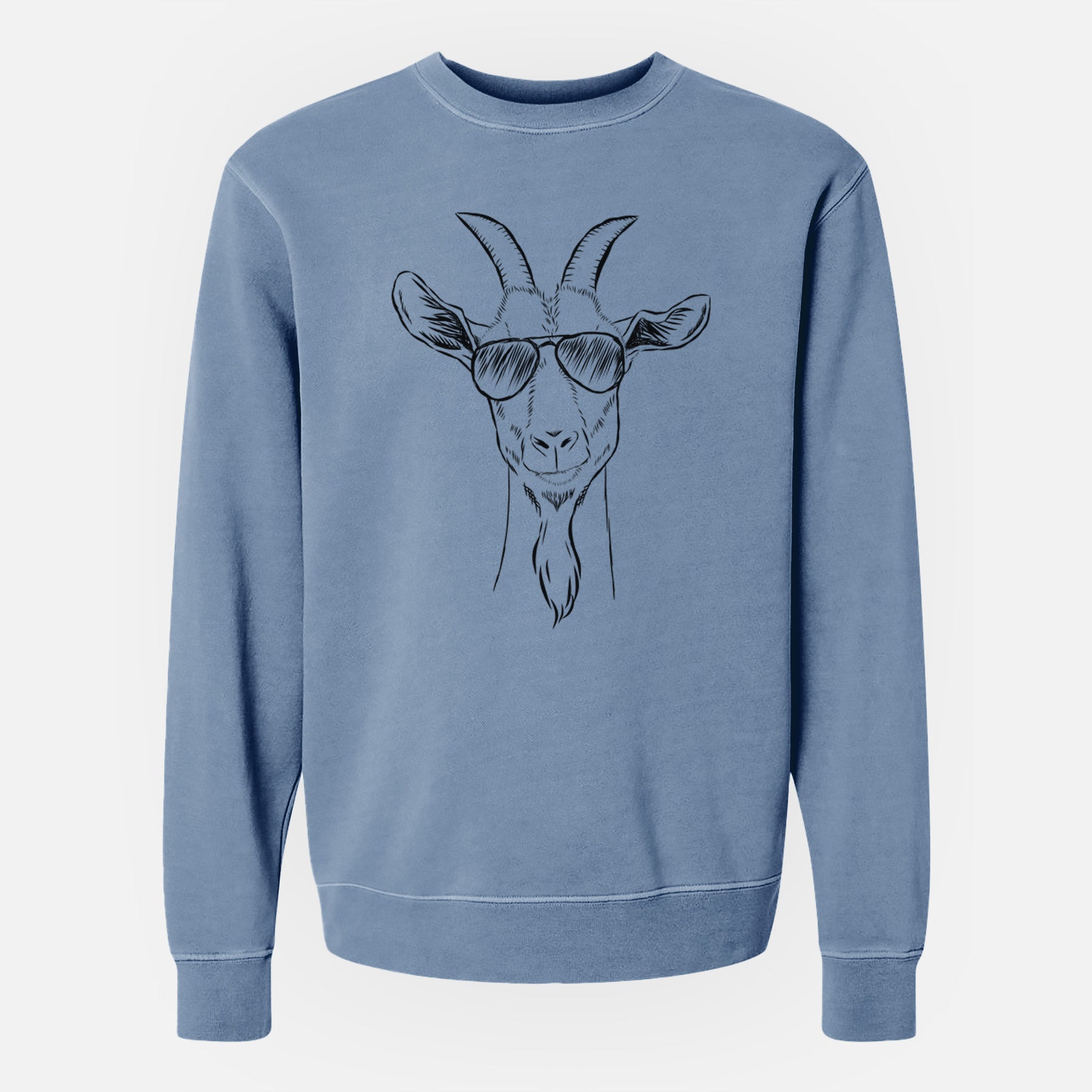 Aviator Gunnar the Goat - Unisex Pigment Dyed Crew Sweatshirt