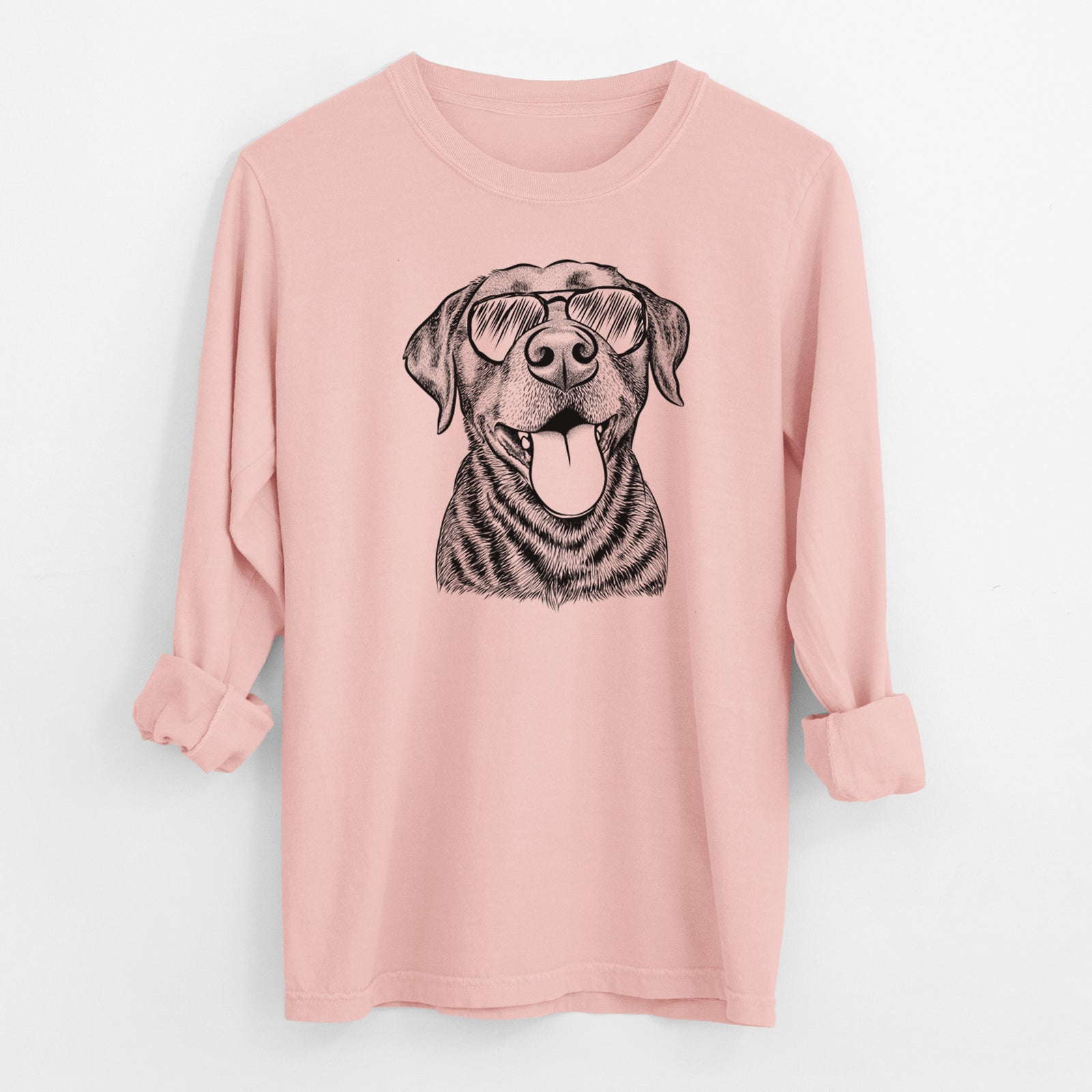 Aviator Gwen the Labrador Retriever - Men's Heavyweight 100% Cotton Long Sleeve