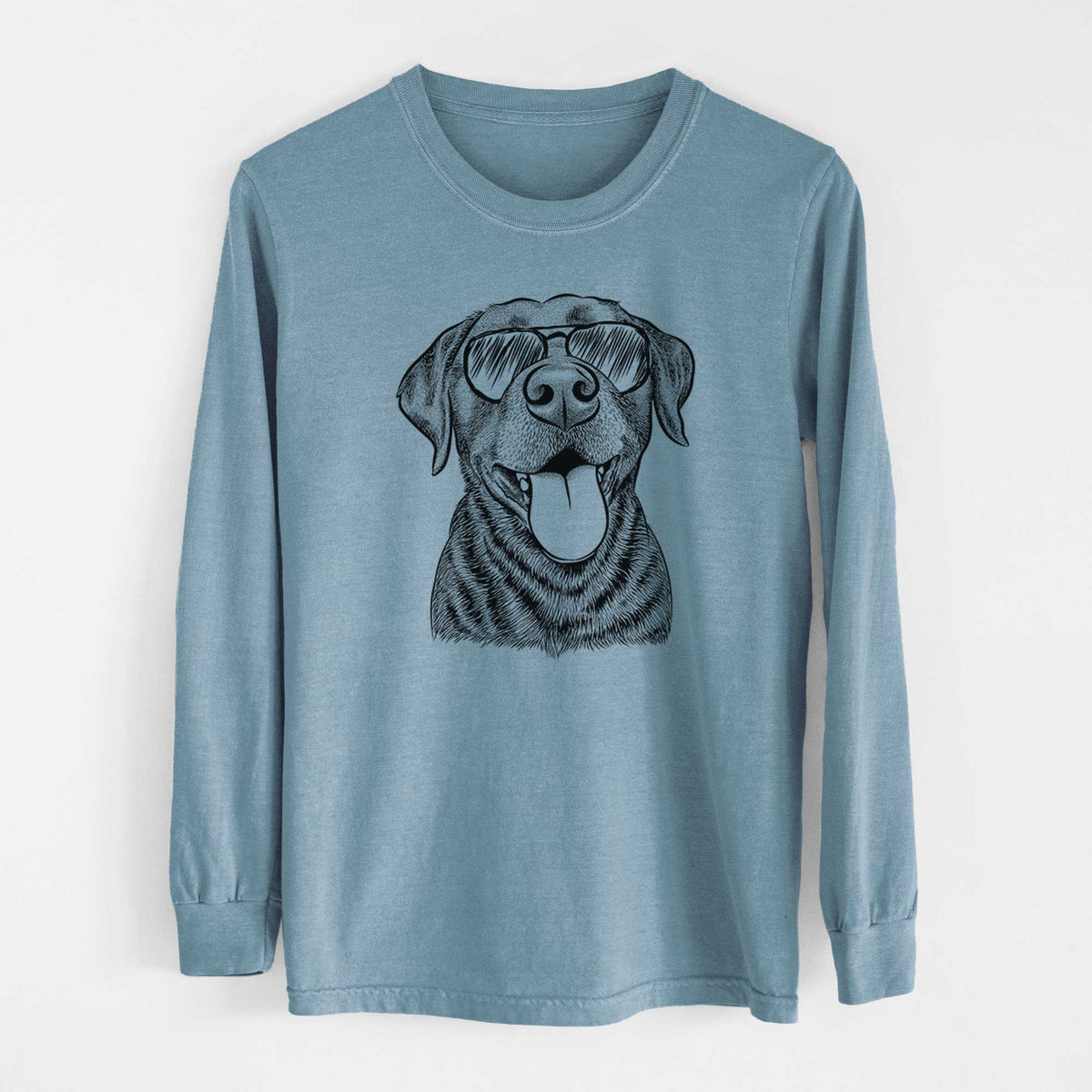 Aviator Gwen the Labrador Retriever - Men's Heavyweight 100% Cotton Long Sleeve
