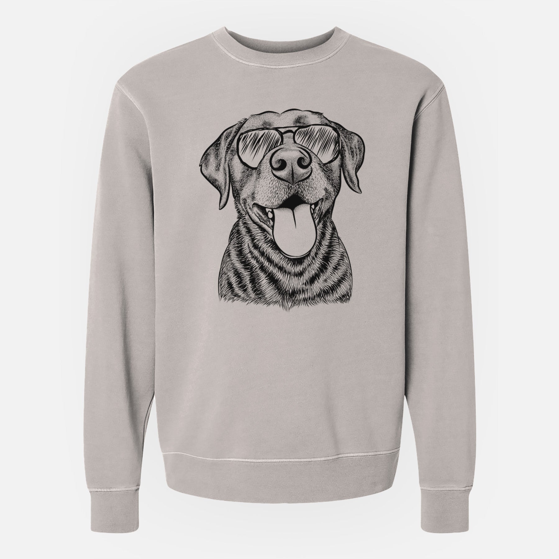 Aviator Gwen the Labrador Retriever - Unisex Pigment Dyed Crew Sweatshirt