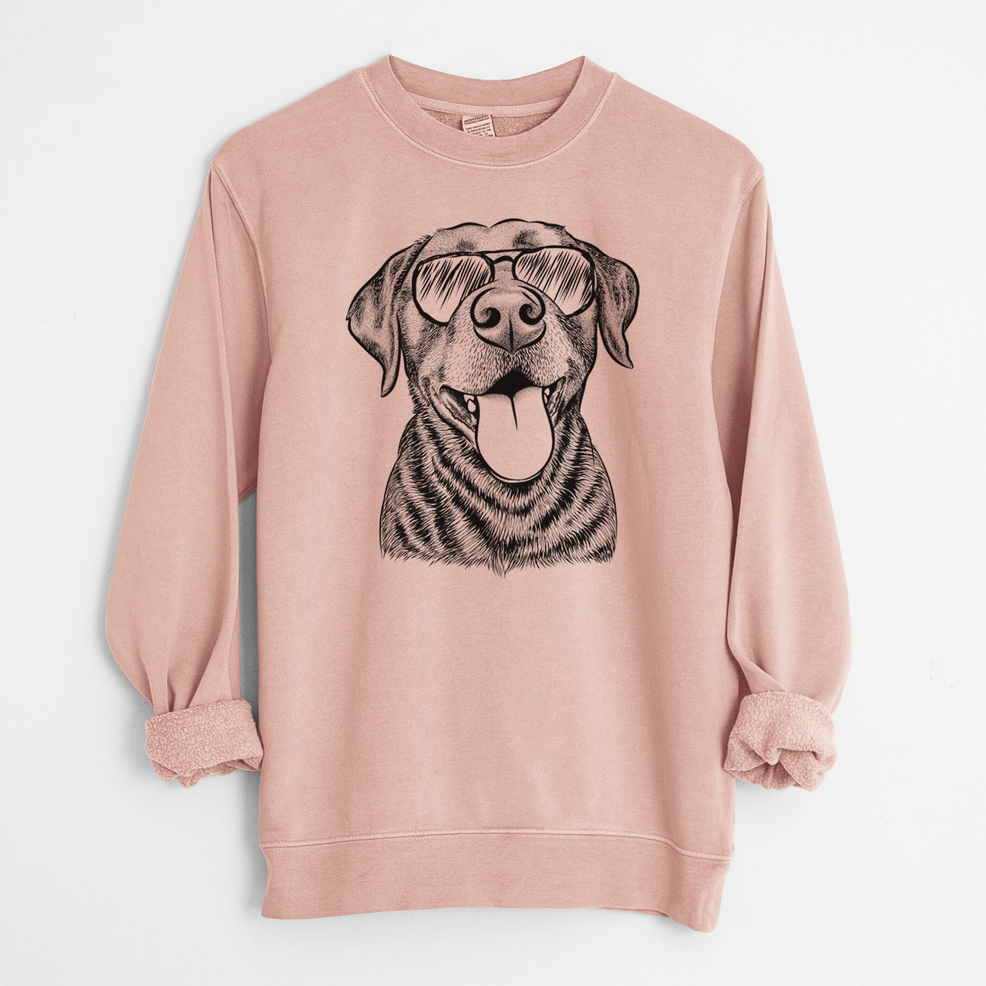 Aviator Gwen the Labrador Retriever - Unisex Pigment Dyed Crew Sweatshirt