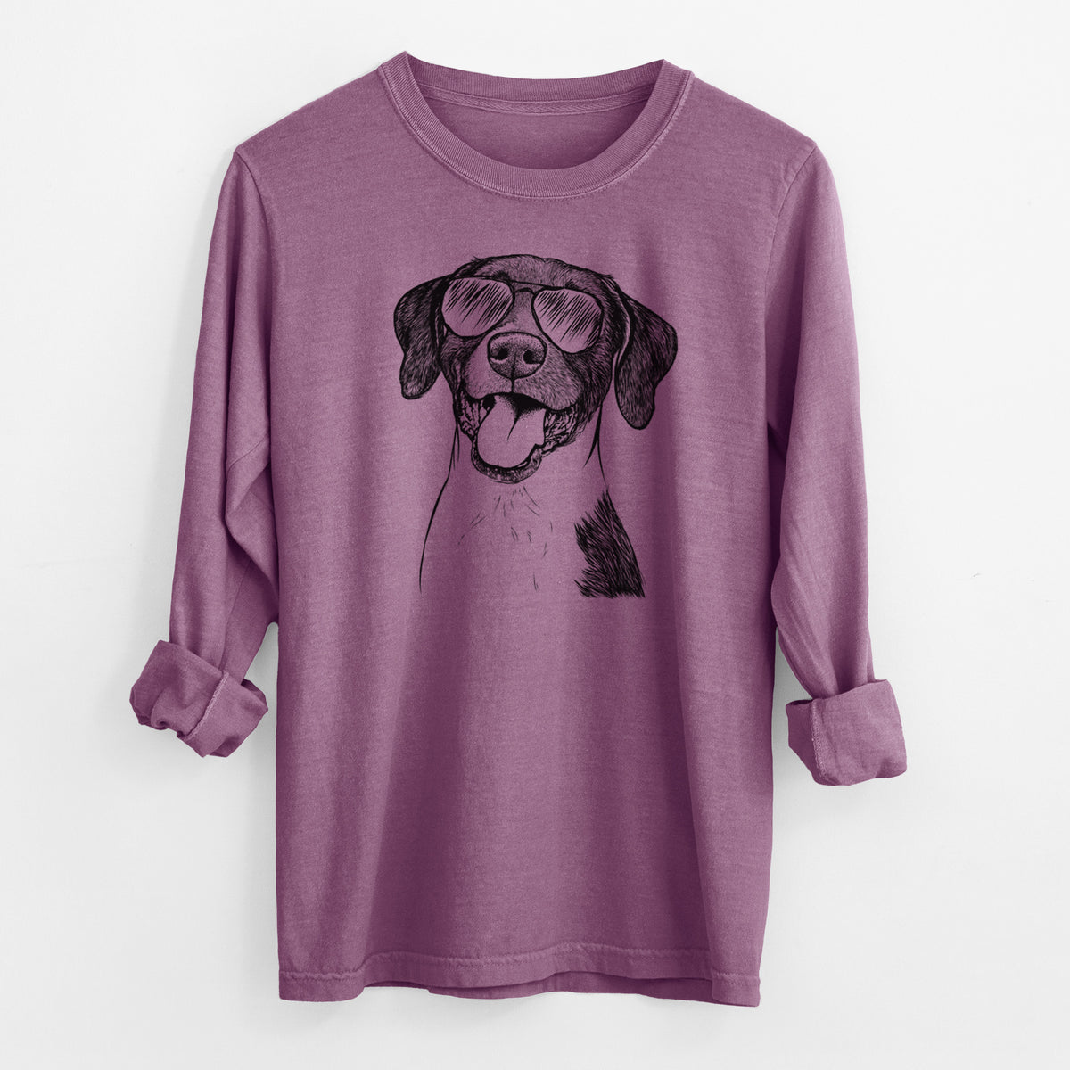 Aviator Harper the Mixed Breed - Men's Heavyweight 100% Cotton Long Sleeve