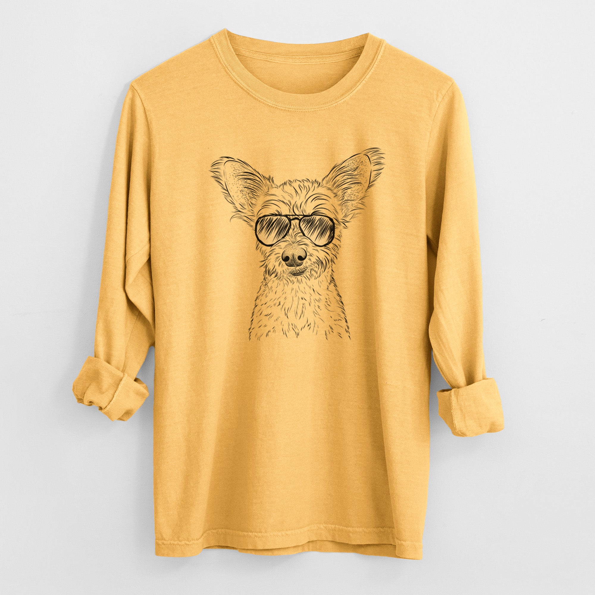 Aviators Heidi the Schnauzer Mix - Heavyweight 100% Cotton Long Sleeve